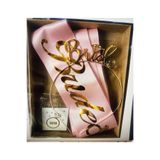 GOLDCENTER Pembe Gold Bride Bekarlığa Veda Seti – Mika Taç Kuşak ve Dövme Avantajlı Paket