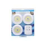 Goldeex 3 Lü Kumandalı Yapışkanlı Kablosuz Pilli Led Spot Lamba Işıldak 313040