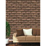 Golden DUVAR KAĞIDI - BORDÜR 3D Eskitme Tuğla Görünümlü 5.2m² Silinebilir Nonwoven Dekoratif Duvar Kağıdı - 53 x 1000 cm - Kiremit