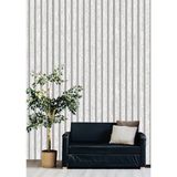 Golden DUVAR KAĞIDI - BORDÜR Silinebilir /temizlenebilir Ahşap Çıta Görünümlü 5.2m² Nonwoven Dekoratif Duvar Kağıdı - 53 x 1000 cm - Beyaz - Açık Gri