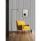 Golden DUVAR KAĞIDI - BORDÜR Silinebilir /temizlenebilir Ahşap Çıta Görünümlü 5.2m² Nonwoven Dekoratif Duvar Kağıdı - 53 x 1000 cm - Beyaz - Siyah