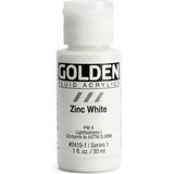 Golden Fluid Akrilik Boya 30 ml Seri 1 Zinc White - Çok Renkli