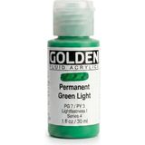 Golden Fluid Akrilik Boya 30 ml Seri 4 Permanent Green Light - Çok Renkli