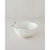 Golden Gleam Porselen Kase 25 cm Beyaz-Gold - Beyaz - Gold