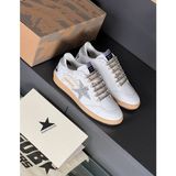 Golden Goose Ball Star Kadın Beyaz Deri Sneaker Spor Ayakkabı - Beyaz - Siyah - Gümüş