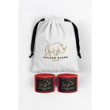 Golden Guard Rhino 4 Metre Kırmızı Boks Kickboks Muaythai Sanda Mma El Bandajı 2 Adet (Çift) Sargı Bandajı