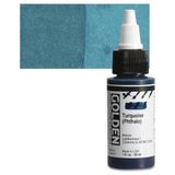 Golden High Flow Sıvı Akrilik Boya 30 ml Seri 4 Turquoise Phthalo - Çok Renkli