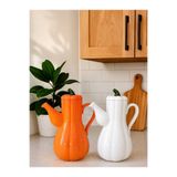 Golden Kitchen 2’li Porselen Bal Kabak Model Yağdanlık Seti Ayçiçek Yağı Zeytin Yağı Şişesi