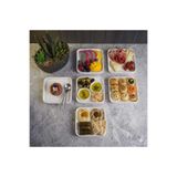 Golden Kitchen 6'lı Seramik Servis Kahvaltı Kare Sunum Pasta Tabak Seti Takımı
