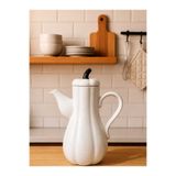 Golden Kitchen Beyaz Porselen vakum kapaklı 1000 ml Yağdanlık Bal Kabak Model Yağlık