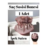 Golden Needle İpek Saten Saç Sosisi Bonesi Çift Taraflı 1 Adet Pudra Pembesi Küçük Bone