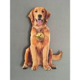 Golden Retriever Dekoratif Sarkaçlı Duvar Saati