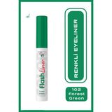 Golden Rose 102 Forest Green Flash Liner Renkli Eyeliner Suya Dayanıklı ve Uzun Süre Kalıcı- 8691190535124