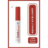 Golden Rose 106 Coral Rose Renkli Eyeliner Flash Liner Kolay Uygulama ve Uzun Süre Kalıcı