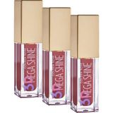 Golden Rose 3D Mega Shine Lipgloss No: 111 Dudak Parlatıcısı (3 paketi)