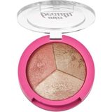 Golden Rose 3’lü Allık Bronzer Aydınlatıcı Paleti Renk 1 Vegan İçerik ile Uzun Süre Kalıcı