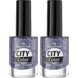 Golden Rose City Color Nail Lacquer Glitter No:105 - Oje 2li paket