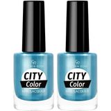Golden Rose City Color Nail Lacquer No:153 - Oje 2li paket