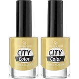 Golden Rose City Color Nail Lacquer No:84 - Oje 2li paket