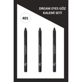 Golden Rose Dream Eyes 401 Göz Kalemi Seti 1,6 G Siyah Renk Yumuşak Uç ve Profesyonel Makyaj İçin