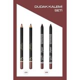 Golden Rose Emily Long Lasting No:203 X2 ve Lipliner No:223 x 2 Dudak Kalemi Seti