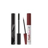 Golden Rose Essential Hacim Veren Maskara Siyah ve Flash Liner Bordo Eyeliner Makyaj Seti