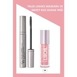 Golden Rose False Lashes Hacim Veren Maskara & Sweet Kiss Meyveli Dudak Parlatıcı Set