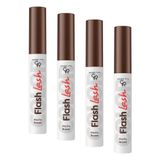 Golden Rose Flash Lash Colored Mascara No: 08 Mocha Brown - Renkli Maskara (4 paketi)