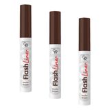 Golden Rose Flash Liner Colored Eyeliner - 108 Mocha Brown - Renkli Likit Eyeliner (3 paketi)