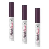 Golden Rose Flash Liner Colored Eyeliner - 109 Deep Plum - Renkli Likit Eyeliner (3 paketi)