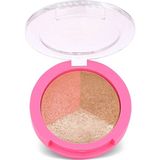 Golden Rose Glow Baked Trio - 3’lü Allık, Bronzer Aydınlatıcı Paleti - Standart