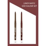 Golden Rose Göz Kalemi Seti - No: 203-206 Profesyonel Makyaj İçin Suya Dayanıklı Renkler - Çok Renkli