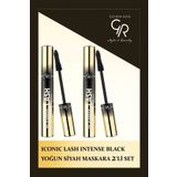 Golden Rose Iconic Lash Intense Black Mascara - Yoğun Siyah Maskara 2'li Set