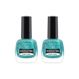 Golden Rose Keratin Nail Color Glitter No:409 - Oje 2li paket
