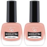Golden Rose Keratin Nail Color No:123 - Oje 2li paket