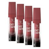 Golden Rose Liping My Matte Likit Ruj No: 19 - Suya Dayanıklı Ultra Mat Ruj (4 paketi)