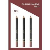 Golden Rose Lipliner No: 223 - Dudak Kalemi 3'lü Set
