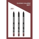 Golden Rose Long Lasting Lip Pencil - 203 - Dudak Kalemi 3'lü Adet