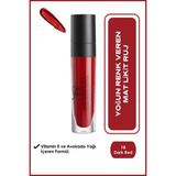 Golden Rose Longstay Likit Mat Ruj No: 18 Dark Red - Uzun Süre Kalıcı C Vitamini İçeren 18 ml 8691190856182