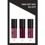 Golden Rose Longstay Liquid Matte Lipstick Mini Ruj 3'lü Set No:21-15-28