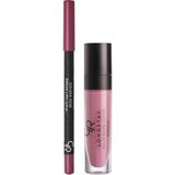 Golden Rose Matte Lip Kit - Blush Pink - Likit Mat Ruj ve Dudak Kalemi