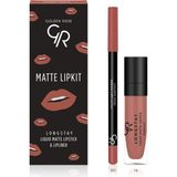 Golden Rose Matte Lipkit Liquid Matte Lipstick & Likit Ruj ve Kalem No: Warm Sable