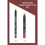 Golden Rose Matte Lipstick Crayon No:27 Mat Ruj 3,5 g & Emily Long Lasting Lip Pencil No:226 Dudak Kalemi Seti