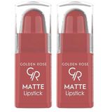 Golden Rose Matte Lipstick (Mini) No:10 - Ruj 2li paket