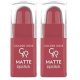Golden Rose Matte Lipstick (Mini) No:12 - Ruj 2li paket