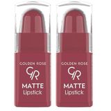 Golden Rose Matte Lipstick (Mini) No:14 - Ruj 2li paket