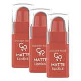 Golden Rose Matte Lipstick (Mini) No:21 - Ruj (3 paketi)
