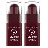 Golden Rose Matte Lipstick (Mini) No:23 - Ruj 2li paket