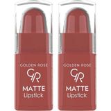Golden Rose Matte Lipstick (Mini) No:27 - Ruj 2li paket
