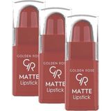 Golden Rose Matte Lipstick (Mini) No:27 - Ruj (3 paketi)
